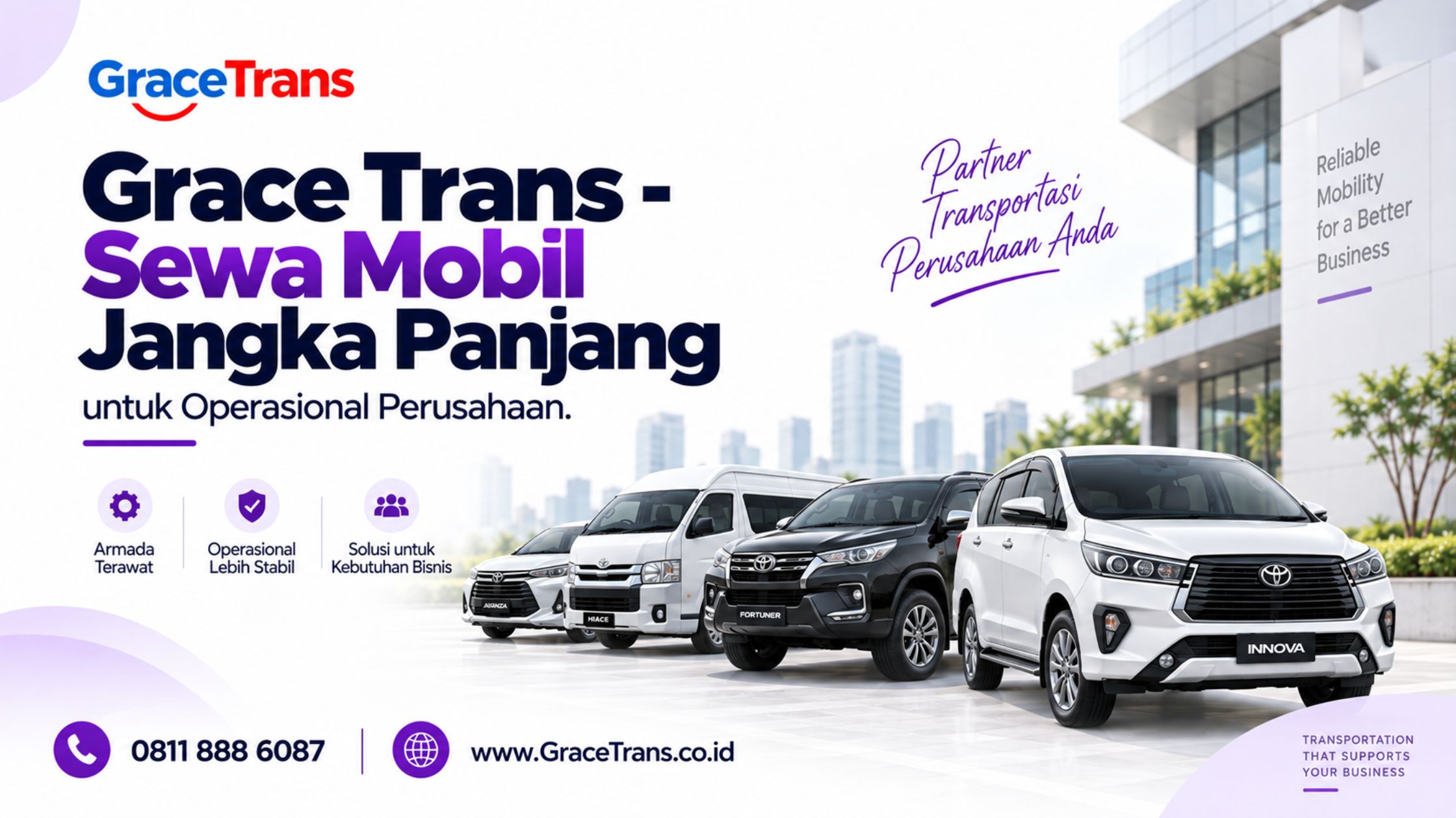 Grace Trans - Sewa Mobil Jangka Panjang untuk Operasional Perusahaan